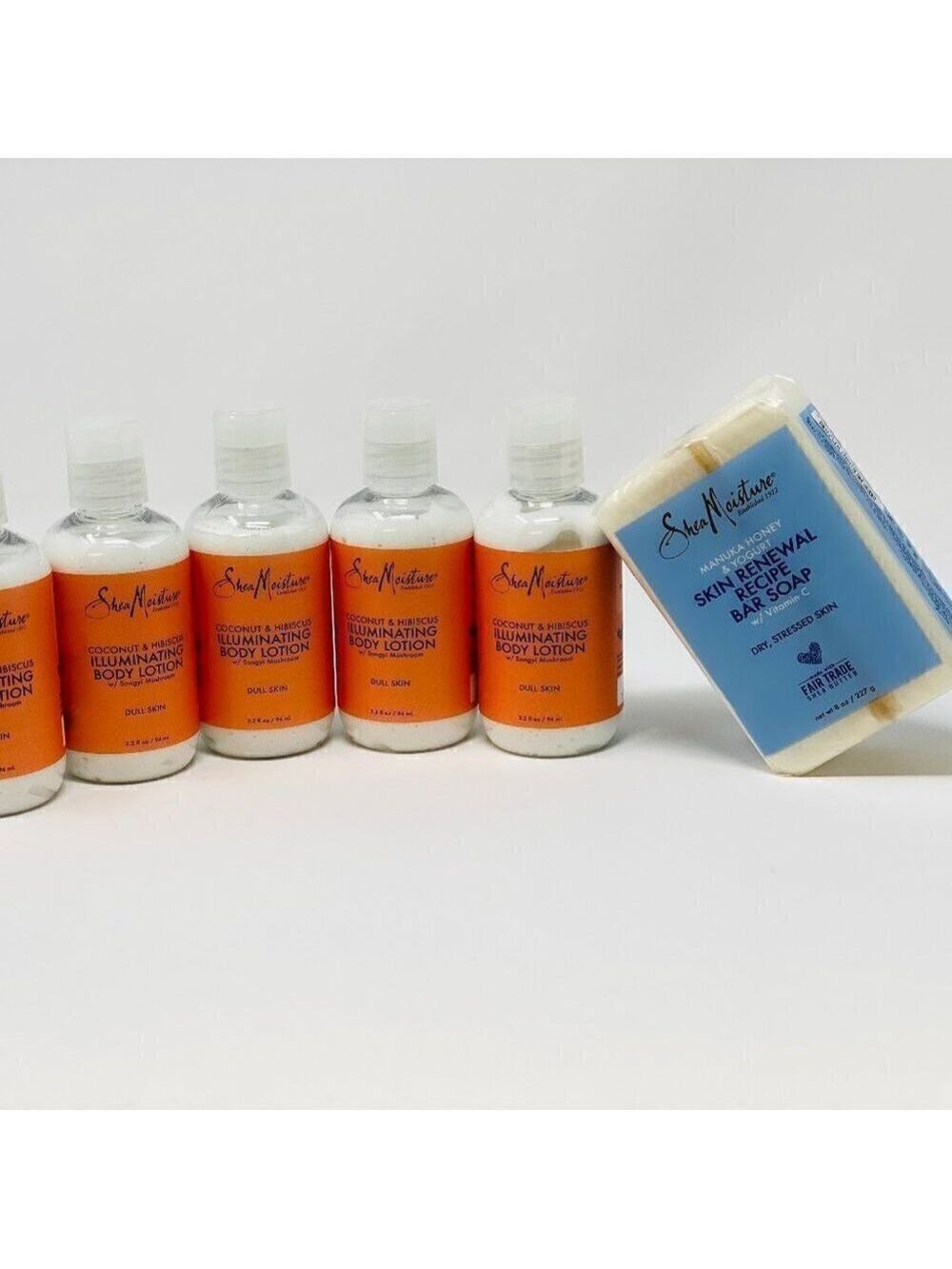 5 pk Shea Moisture Body Lotion 3.2 oz ea/bar soap
